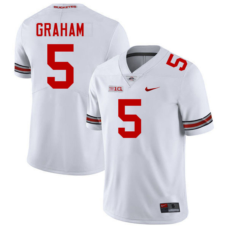 #5 Mylan Graham Ohio State Buckeyes Jersey College Football Uniforms-White